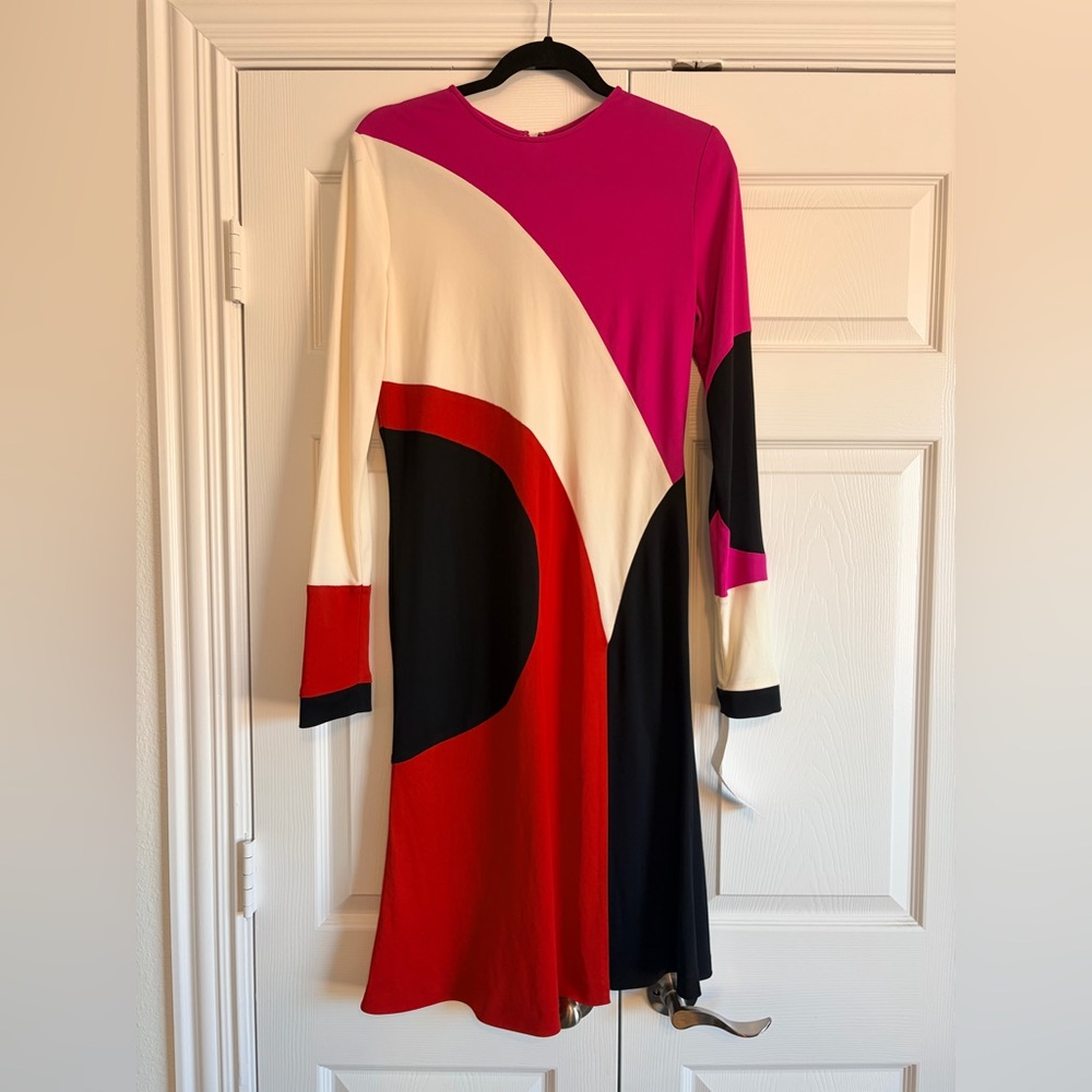 Naeem Khan Multicolor Long Sleeve Dress